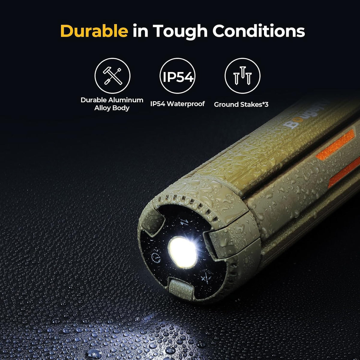 Rechargeable Telescopic Camping Light with 15600mAh Power Bank