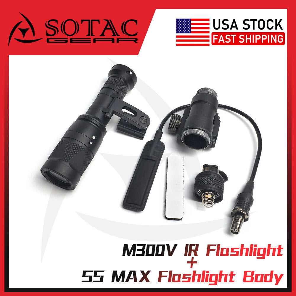 Tactical Helmet Light with IR Flashlight Mount for M300V – Aluminum, S/S MA-X Bracket