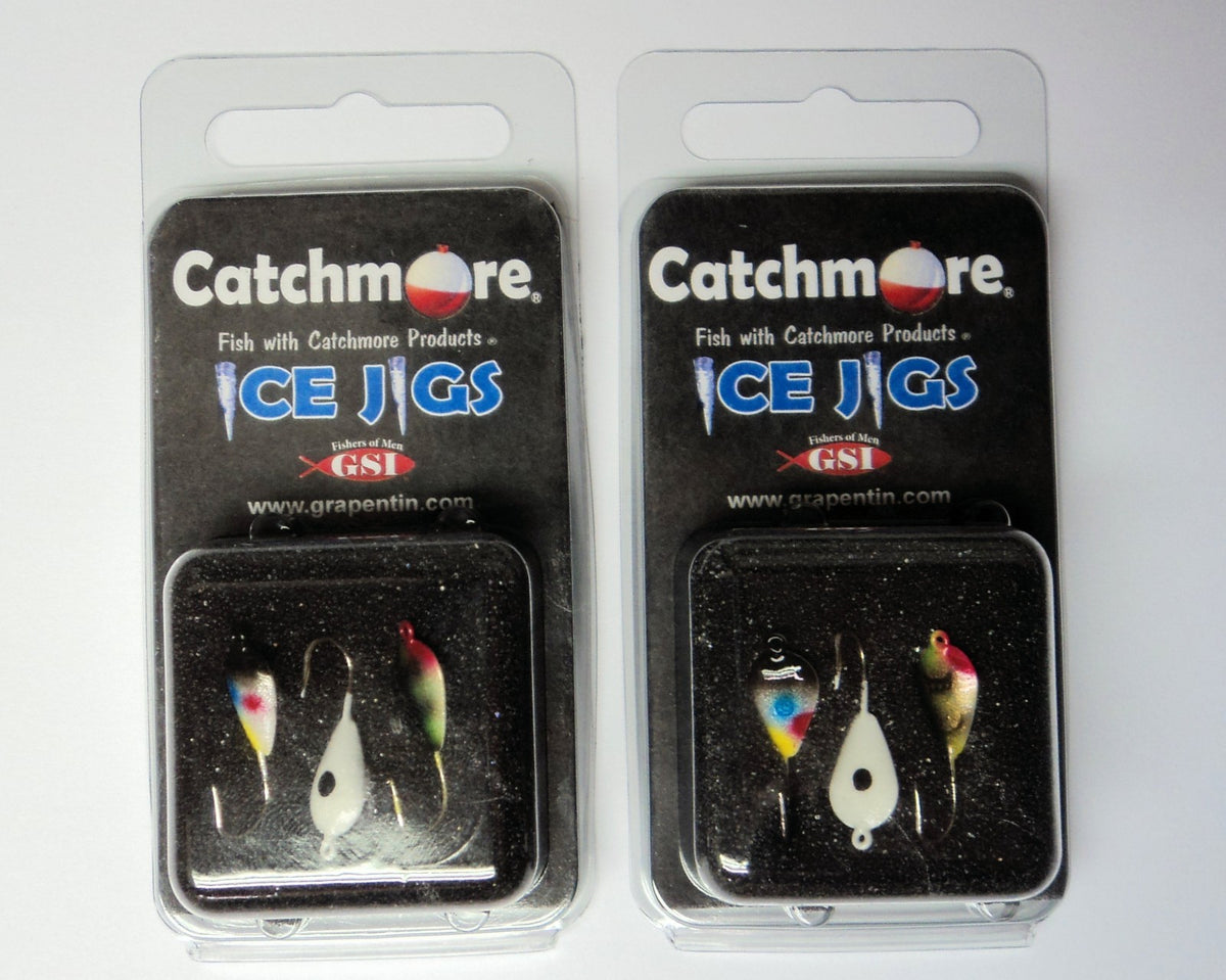Ice Fishing Jigs Darby Style 2-Pack with Custom Paint - #8 Hooks