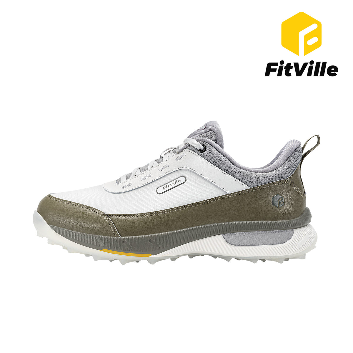 Men's Spikeless Golf Shoes Wide Fit Arch Support Waterproof Breathable Easy-On