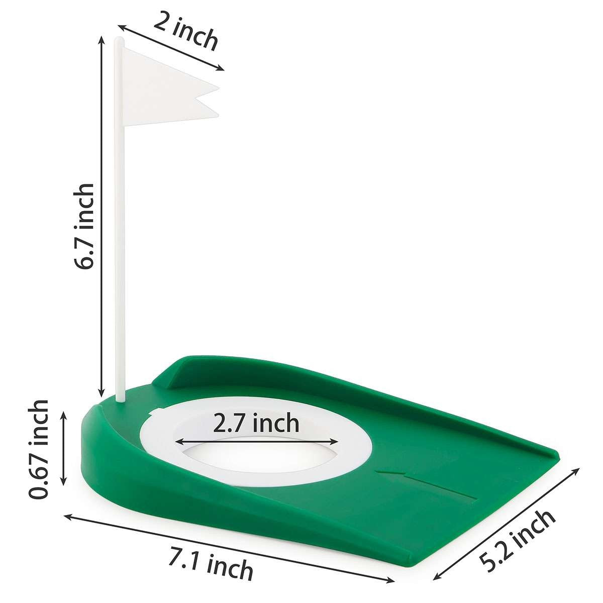 Indoor Golf Practice Putting Cup with Flag & Adjustable Hole - Portable Training Aid