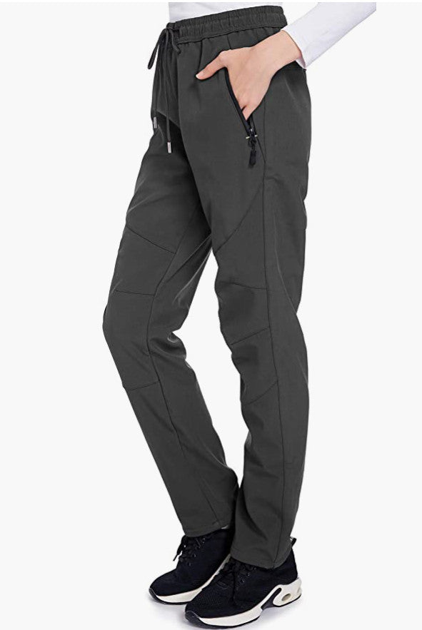 Women's Waterproof Snow Ski Pants with Fleece Lining - Windproof & Warm Outdoor Hiking Trousers