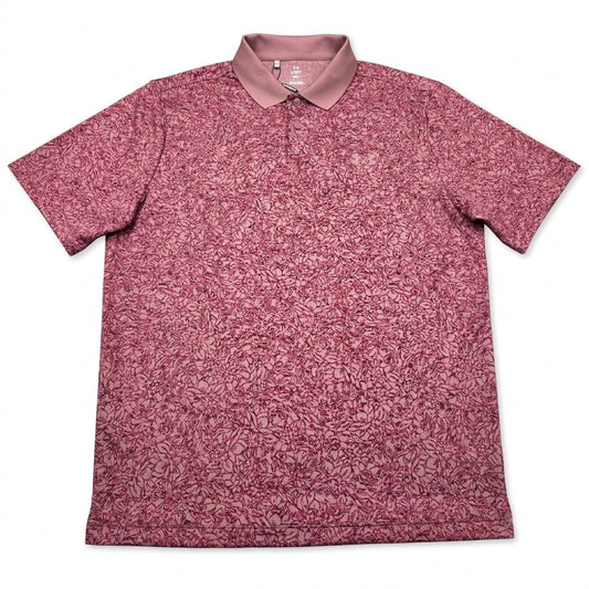 Men's Pink Floral Golf Polo Shirt - Under Armour Matchplay Performance