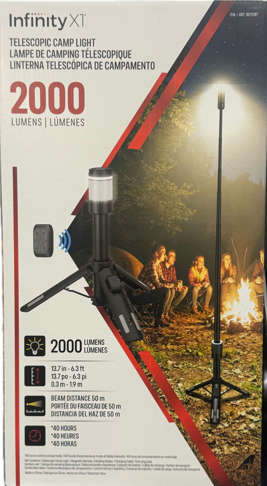 Infinity X1 2000-Lumen Camping Lantern - Bright Outdoor Camp Site Light