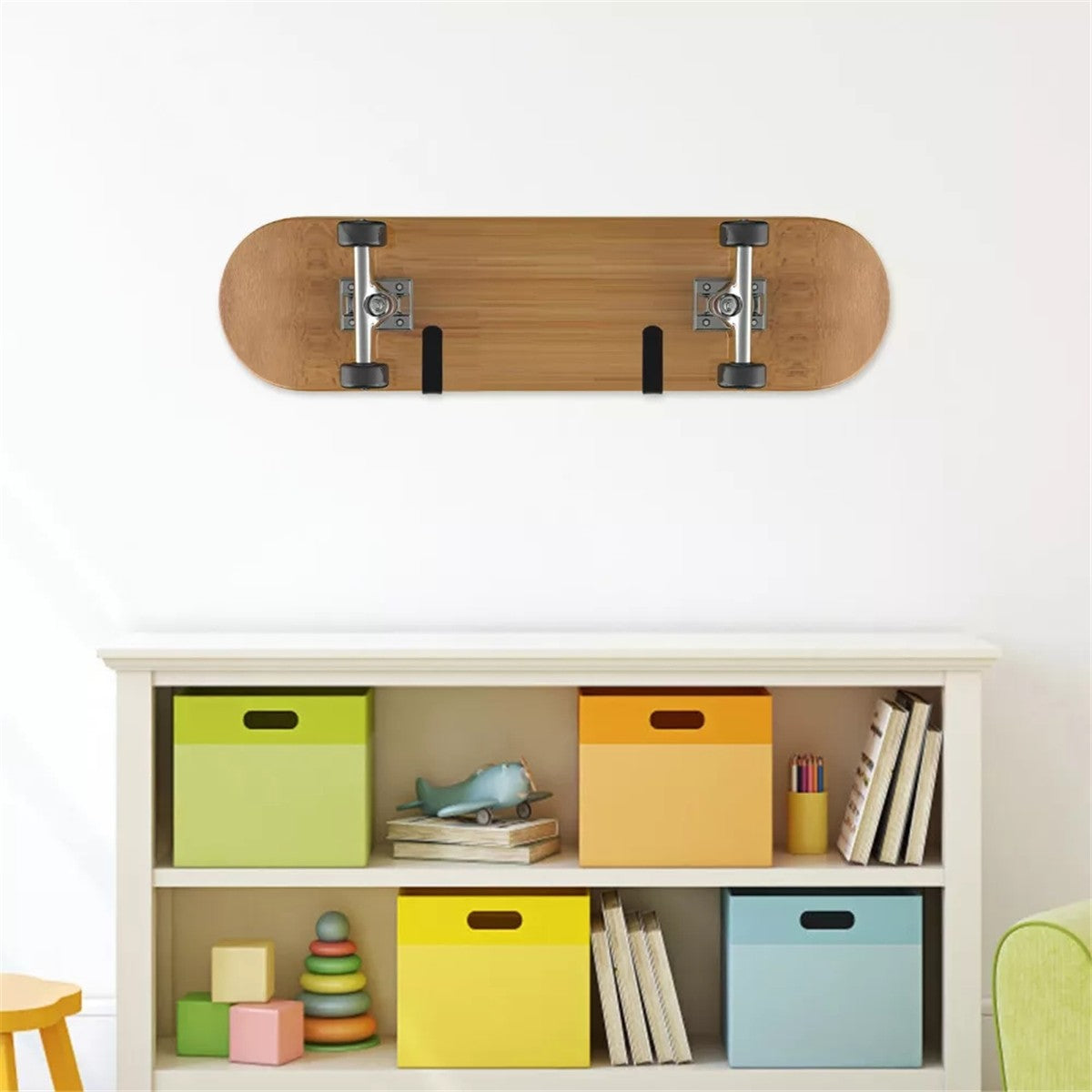 2 Pair Skateboard Wall Mount Hangers Storage Display Rack