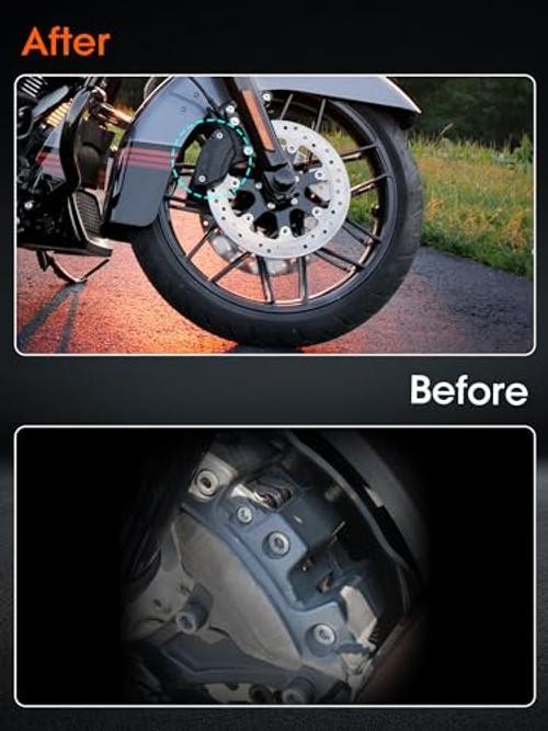 Black Motorcycle Front Brake Caliper Covers - Protective & Heat Emission