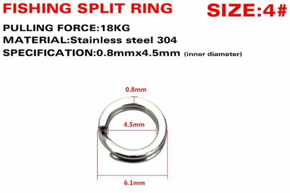 200PCS Stainless Steel Fishing Split Rings Assorted Sizes for Heavy Duty Fishing
