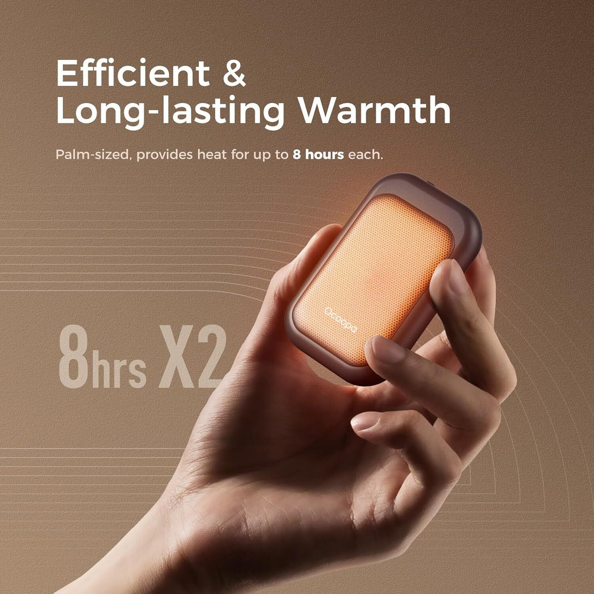 Rechargeable Magnetic Hand Warmers - Slim Pocketable Heater with 5000mAh Power Bank