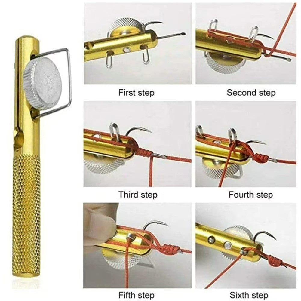 Fishing Knot Tying Tool with Line Clipper and Hook Nipper - Portable Multi-Function Fishing Accessories