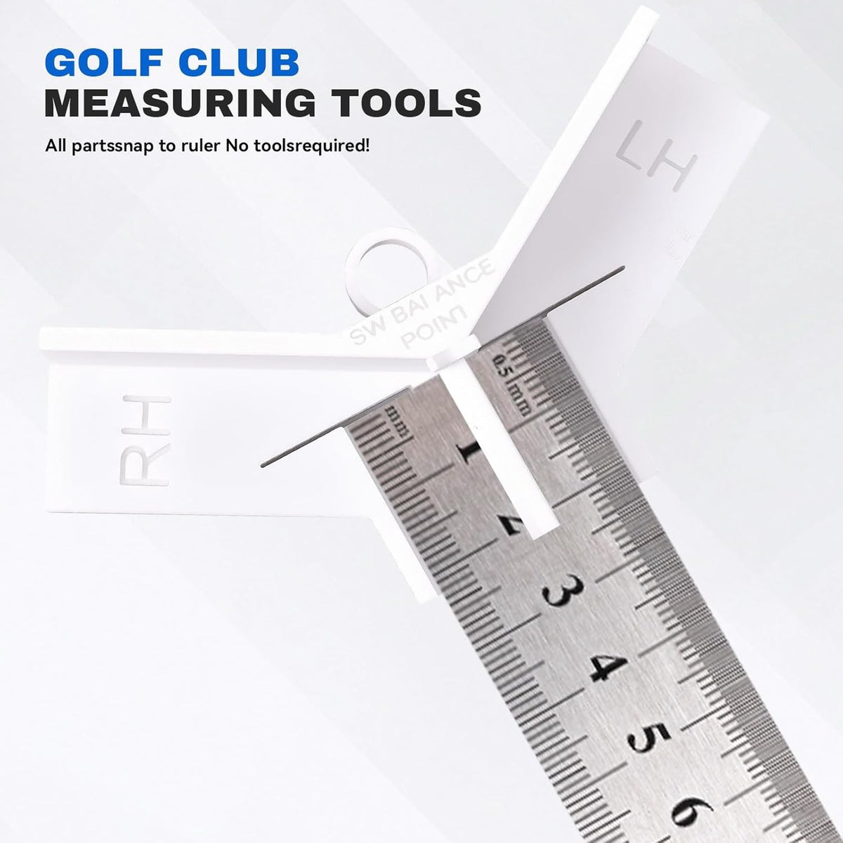 Golf Club Ruler - Length Measurement & Swing Weight Fitting Tool