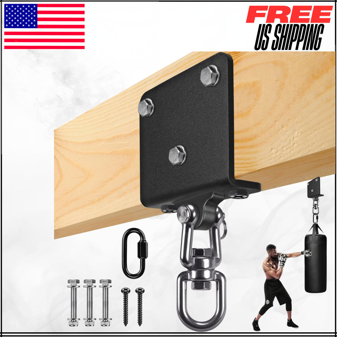 Heavy Bag Hanger Ceiling Mount with 360° Swivel for Boxing & Martial Arts
