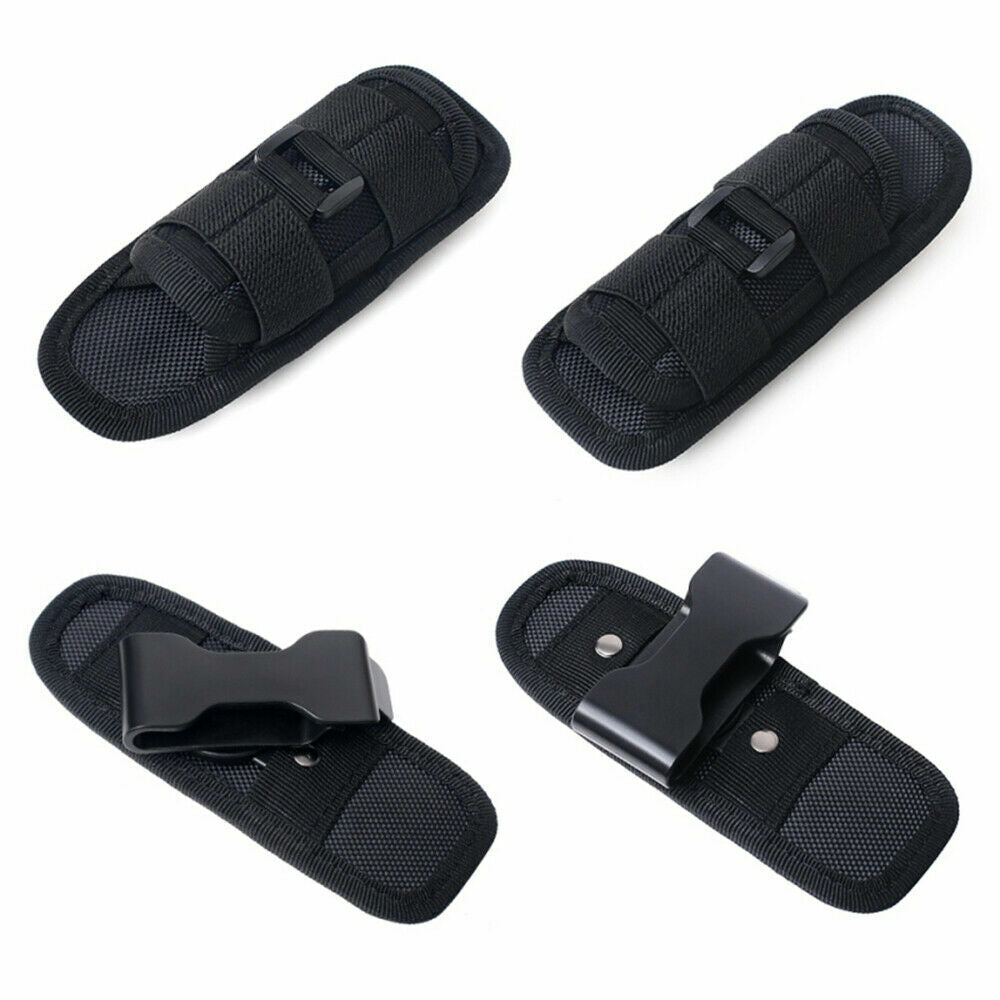 Tactical Flashlight Holster with Rotatable 360° Clip Belt Pouch for Outdoor Use