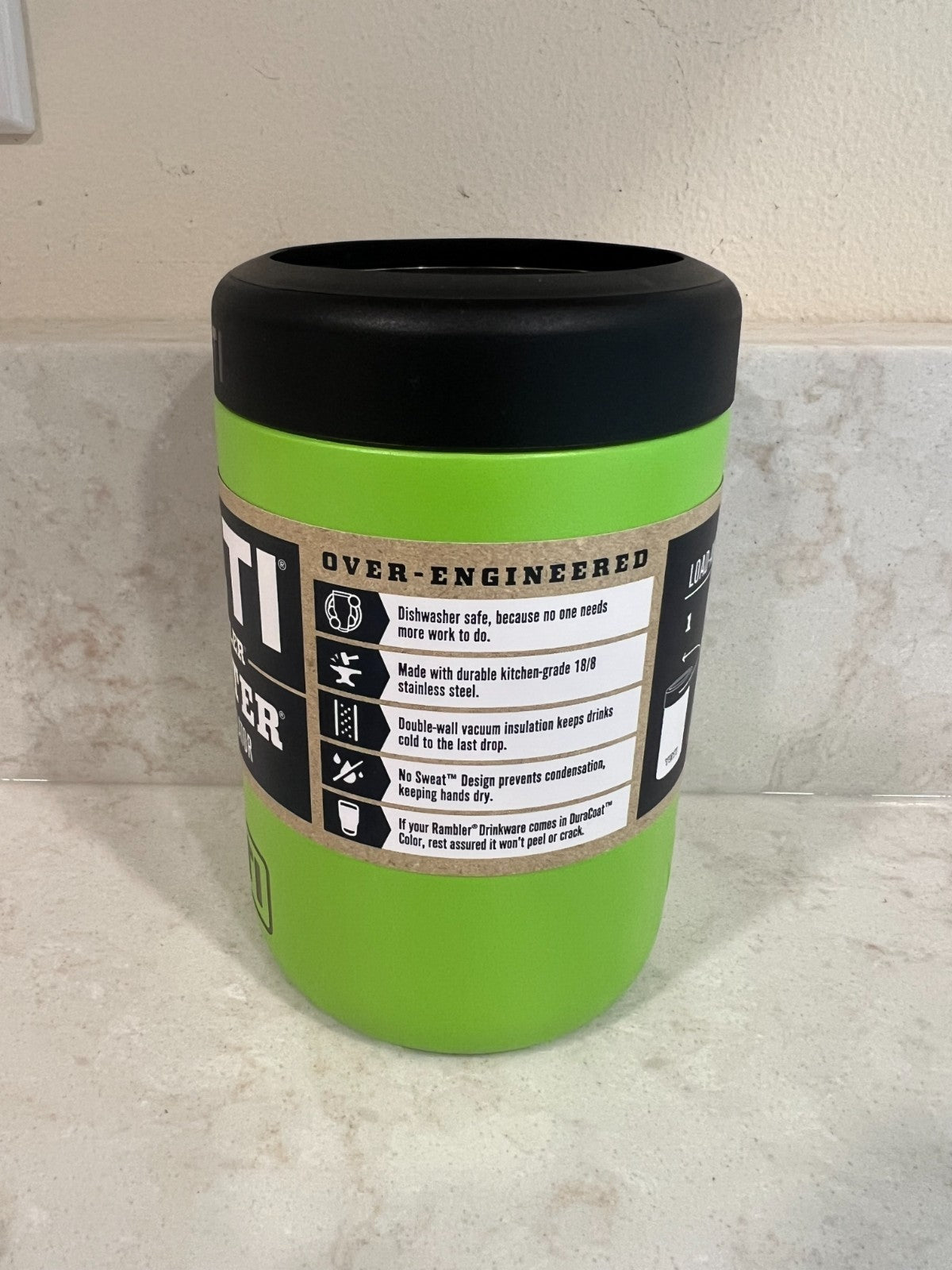 YETI Colster 12 oz Can Cooler - Venom Green Rambler Drink Holder
