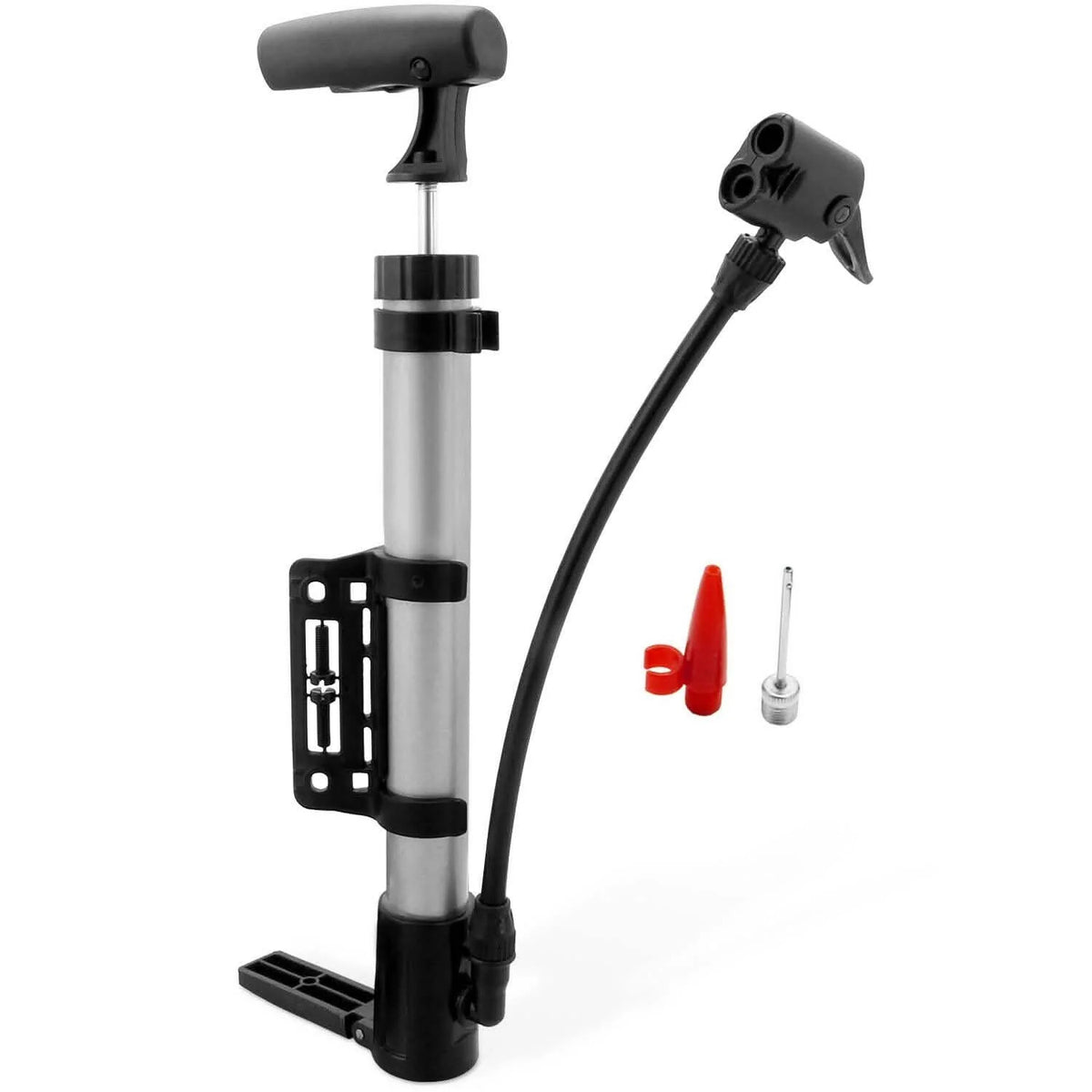 Mini Bike Pump Portable Bicycle Tire Inflator with Sports Ball Adapter