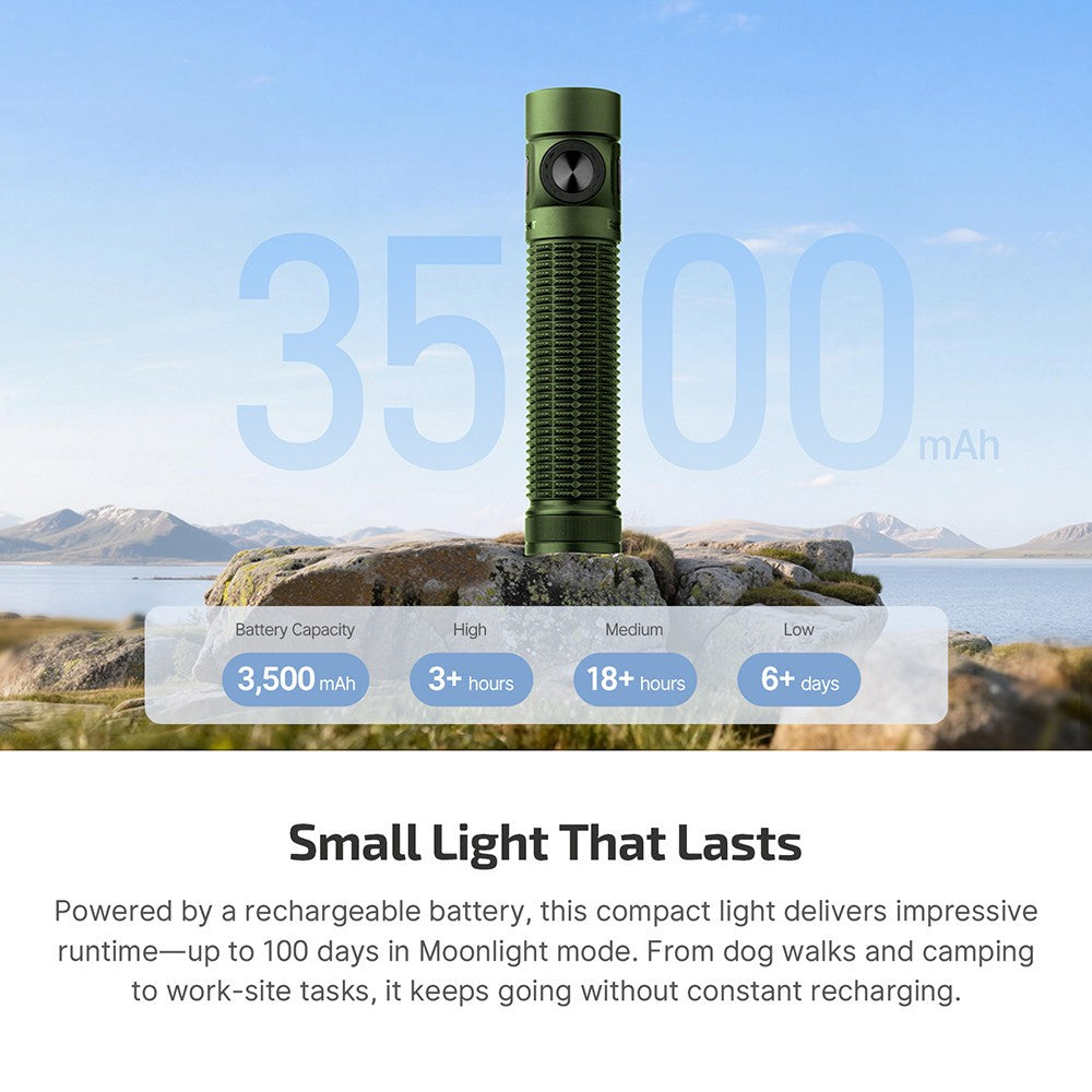 Compact Dual Switch LED Flashlight 1600 Lumens, Outdoor & Everyday Use