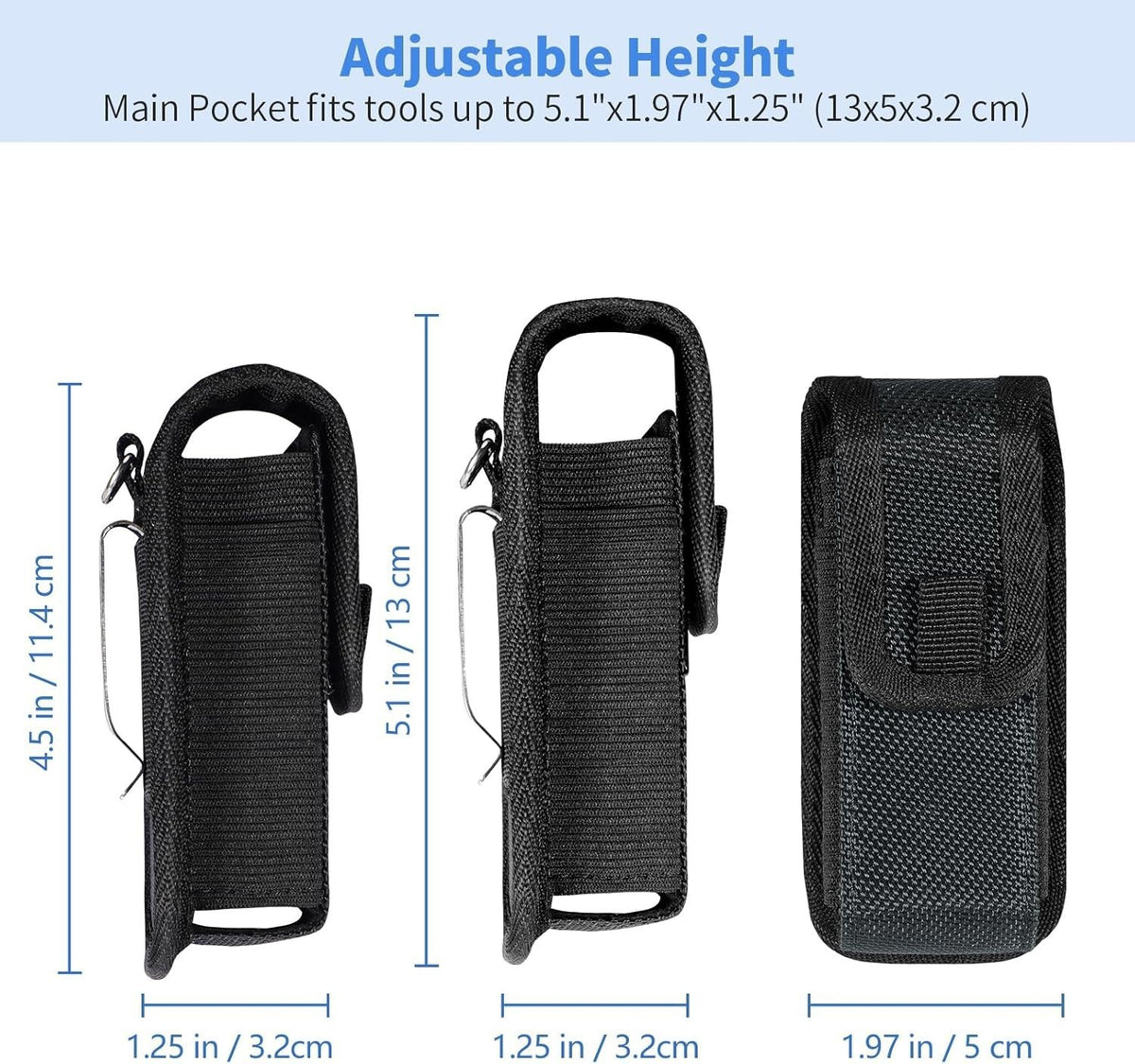 Multi-Purpose Tactical Belt Clip Tool Holder Bag - Adjustable Waist Organizer