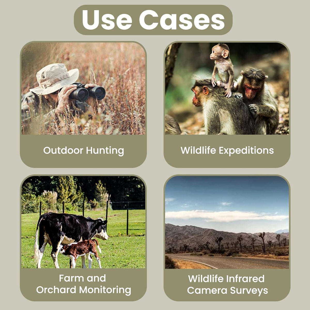 Wildlife Trail Camera 1080P HD Night Vision Waterproof Motion Sensor
