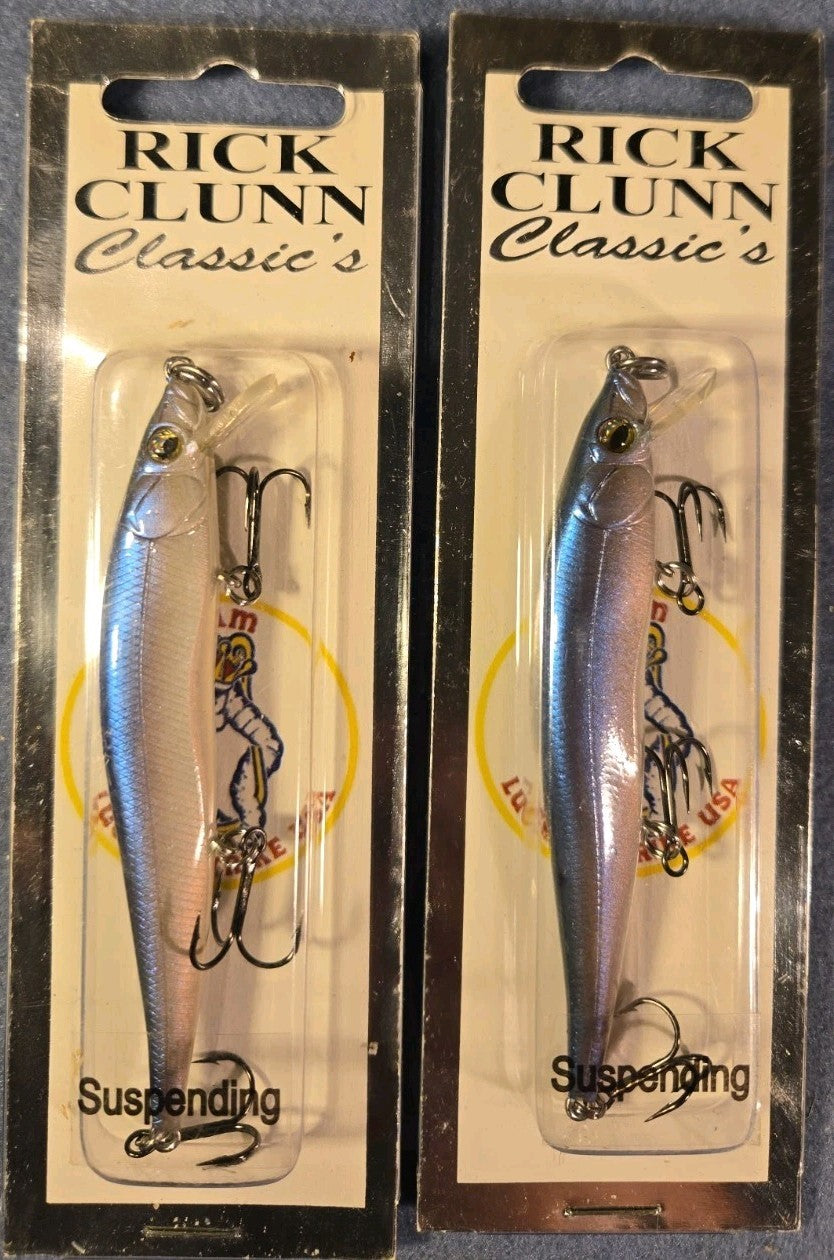 Luck E Strike Rick Clunn's Discontinued 3.5-Inch Purple Flash Jerkbait Set