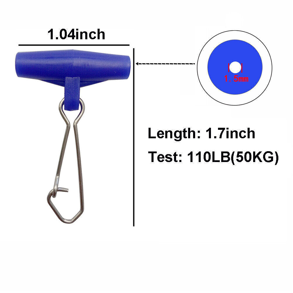 Fishing Line Sinker Slider with Snap - Heavy Duty Tackle for Freshwater & Saltwater