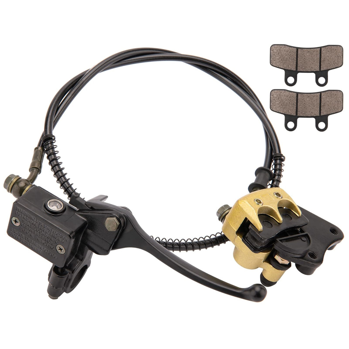 Front Disc Brake Master Cylinder Caliper Kit for 50cc-125cc Pit Bike - 1100mm Hose