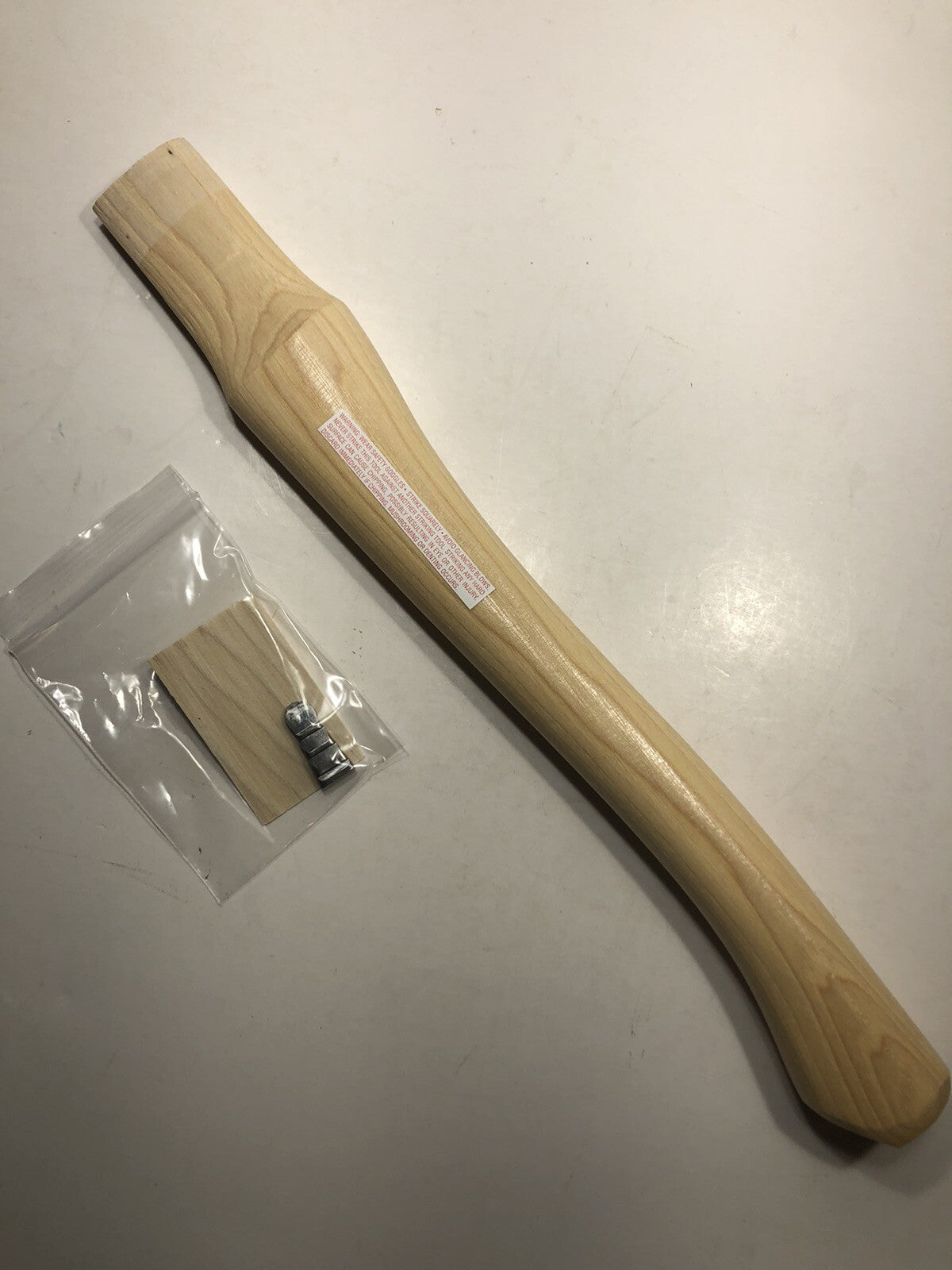 15-Inch Hickory Replacement Axe Handle with Wedges for Camping & Scout Hatchets