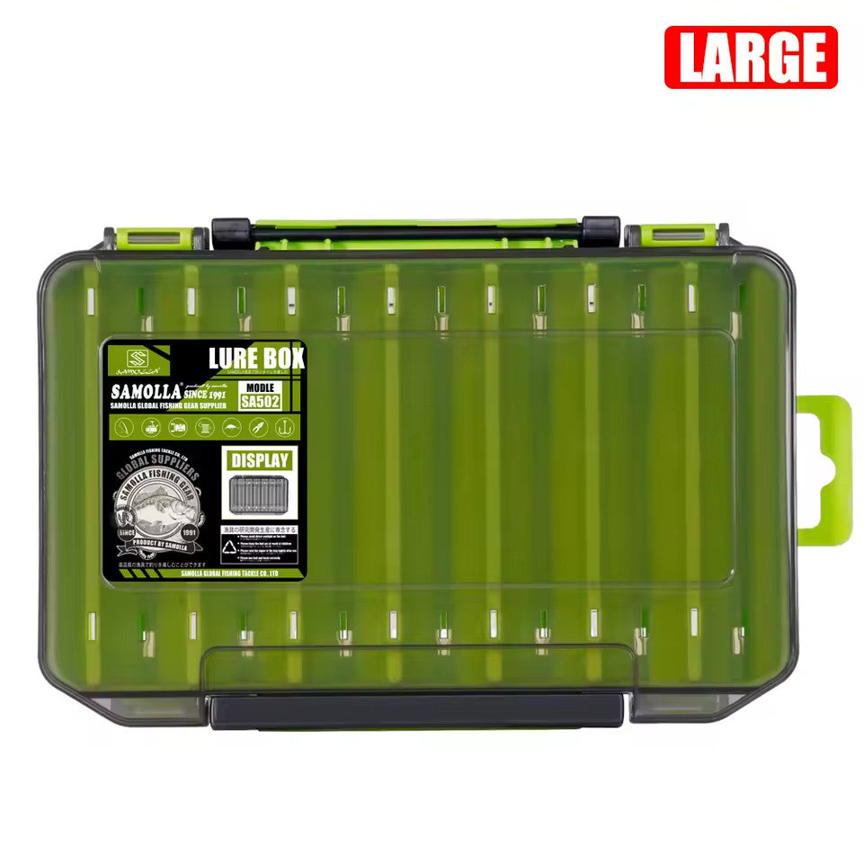 Double-Sided Fishing Tackle Box Organizer for Lures Hooks Baits