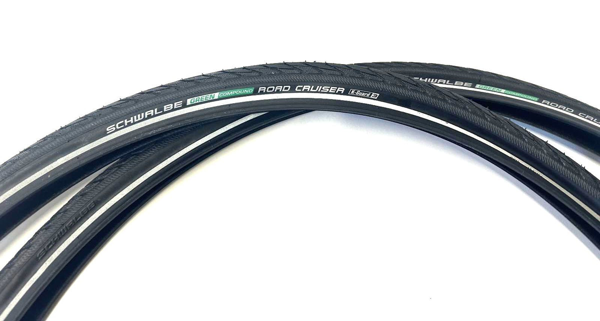 2 Pack Road Cruiser Active Twin K-Guard 700x40c Bicycle Tires - Green Compound