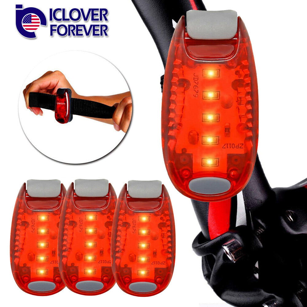 LED Safety Clip-On Lights for Running Biking Walks Waterproof Warning Flashlights
