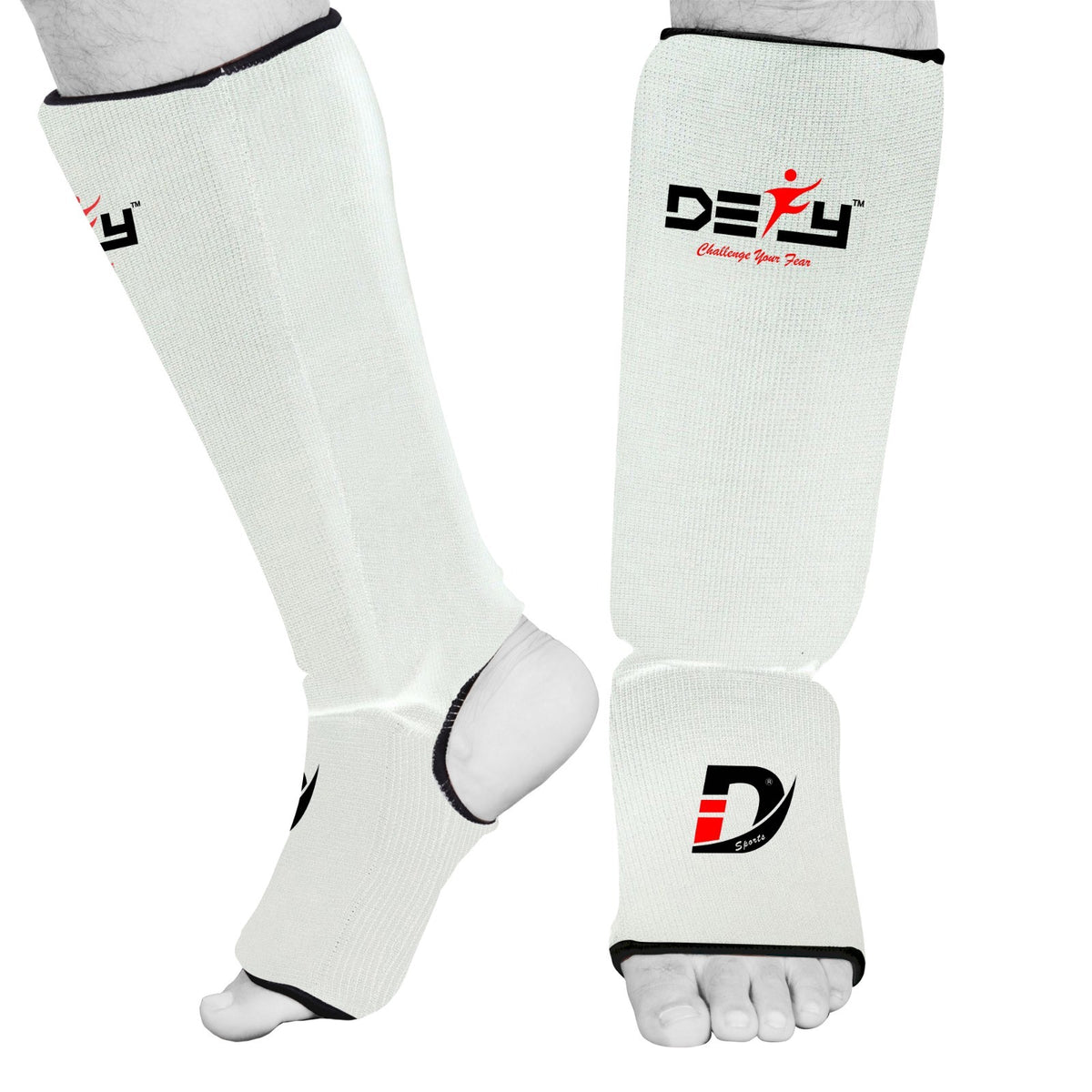 Lightweight MMA Shin Guards with Foam Padding and Leg Support