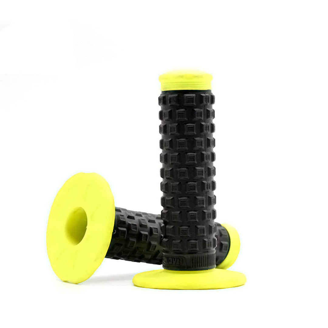 Dirt Bike Motorcycle Handlebar Grips - Pillow Top Style, Textured Rubber, 1 Pair