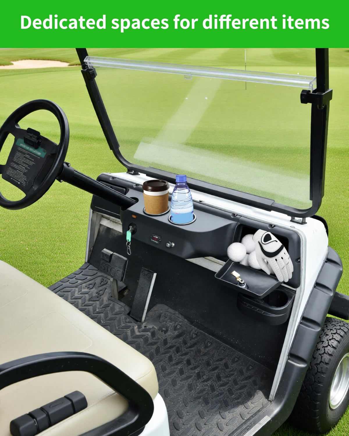 Golf Cart Dashboard Cover for Club Car DS 1982+ ABS Replacement Black