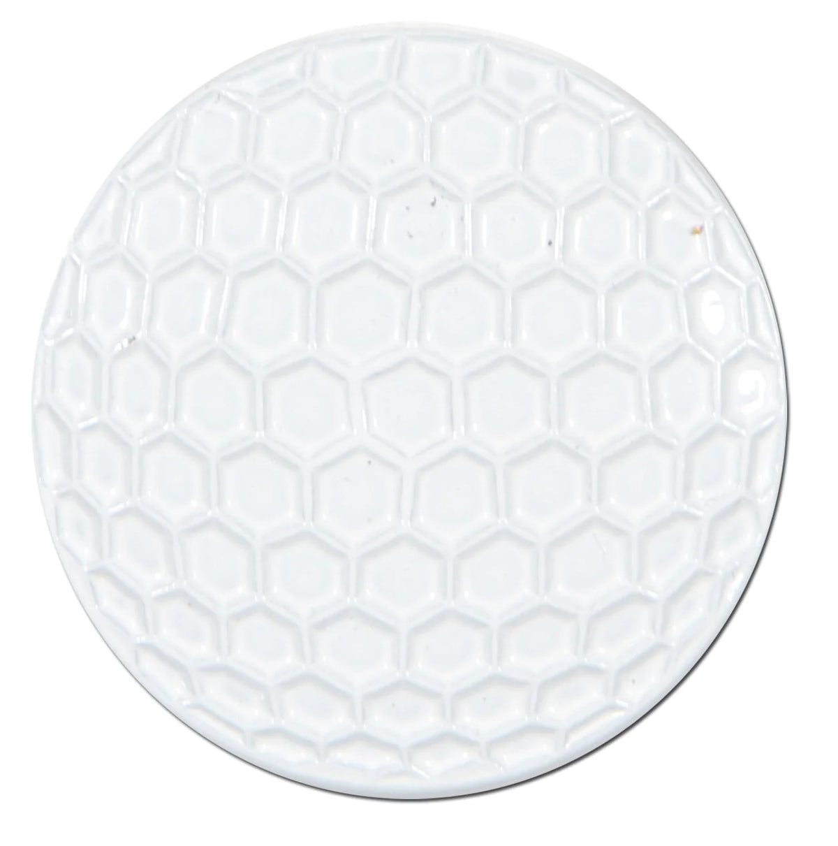 White Golf Ball Marker - Metal, 1 Inch, Realistic Domed Design