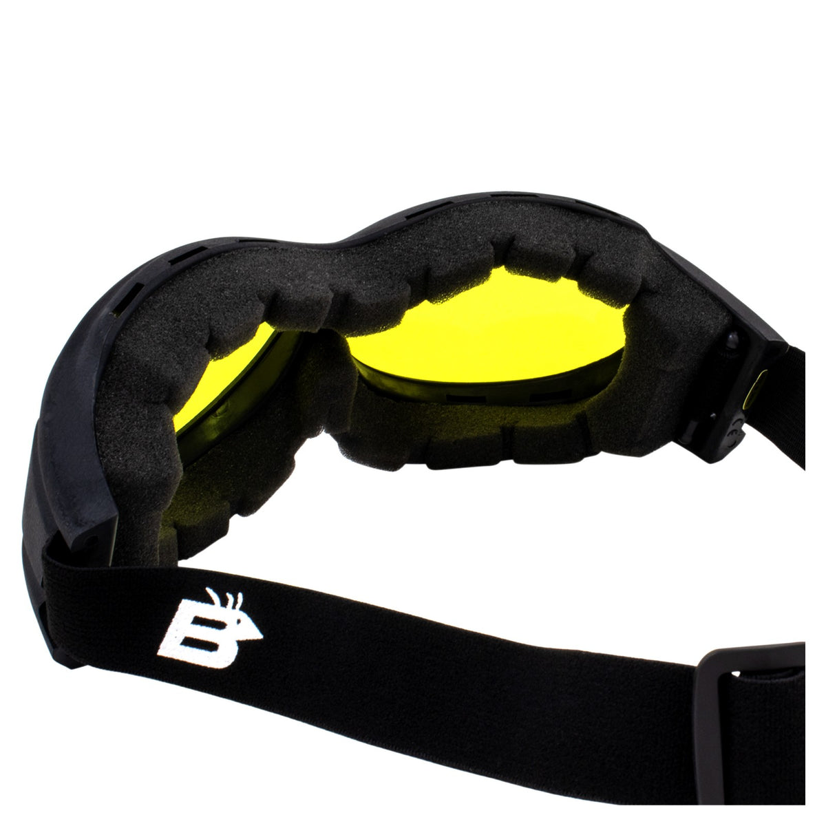 Motorcycle ATV Goggles Over Glasses Fit Anti-Fog Smoke & Yellow Lenses