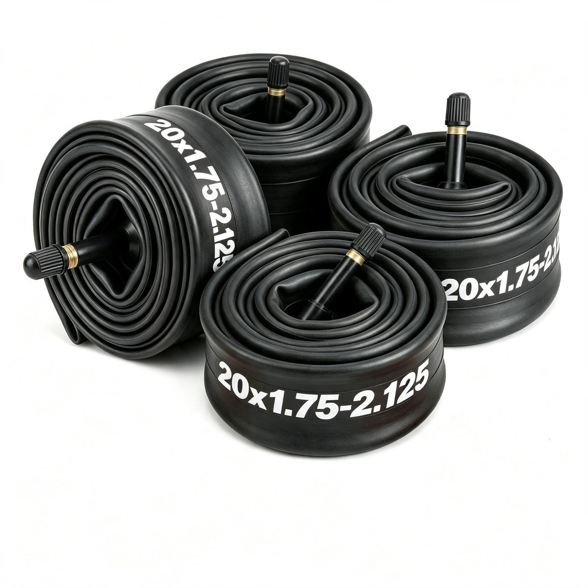 4 Pack 20 Inch Bicycle Tube with Schrader Valve for Mountain Bikes
