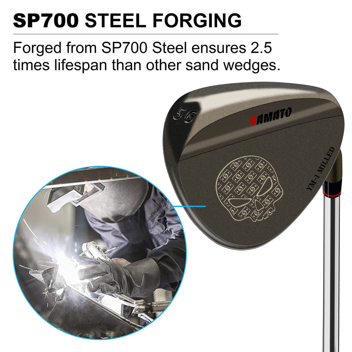 Golf Wedge 60° High Spin Milled Face for Short Game Precision