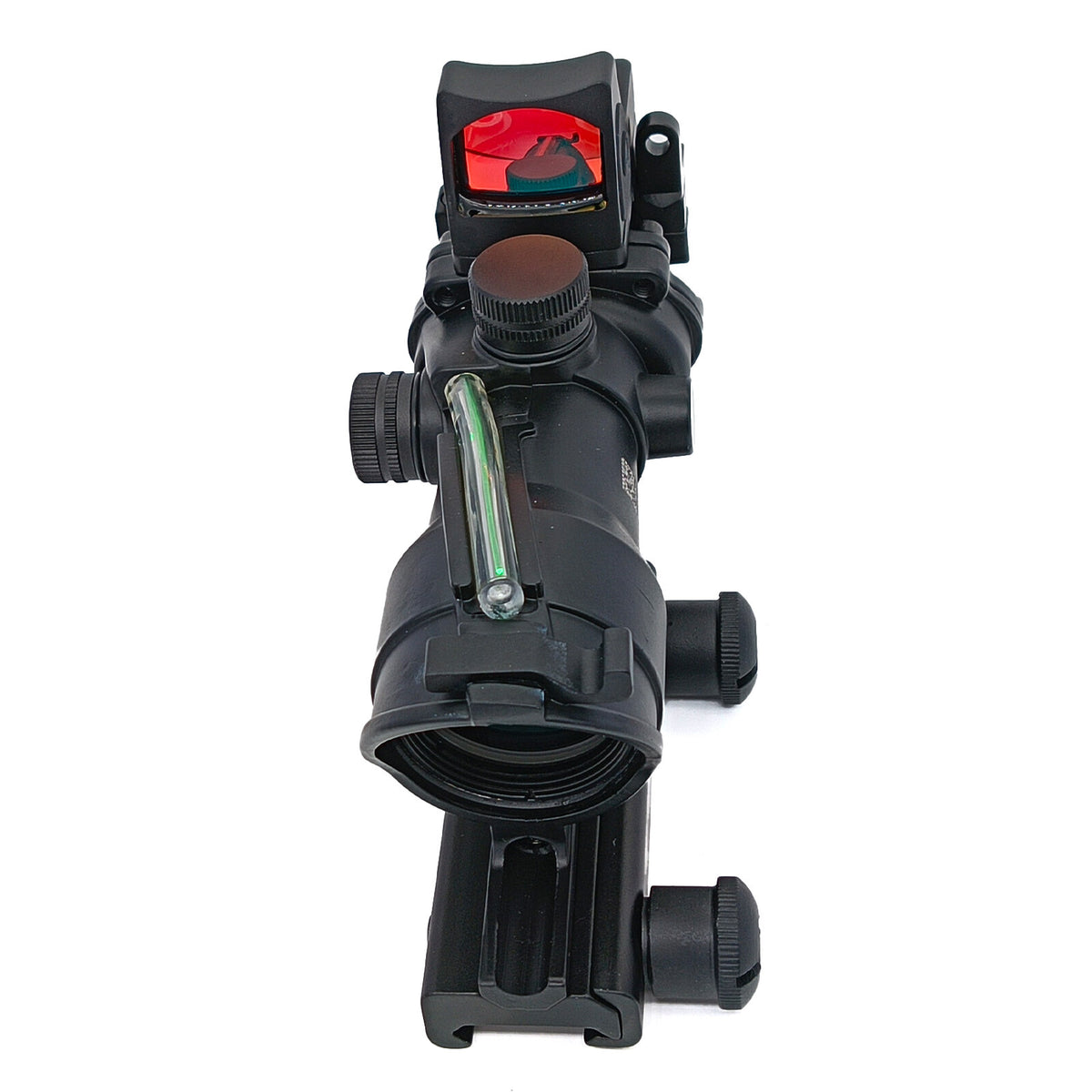 Fiber Optic Green Dot 4x32 with Chevron Reticle - Waterproof Shockproof