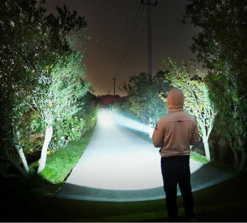 1200000LM High-Power Rechargeable LED Tactical Flashlight - Waterproof & Shockproof