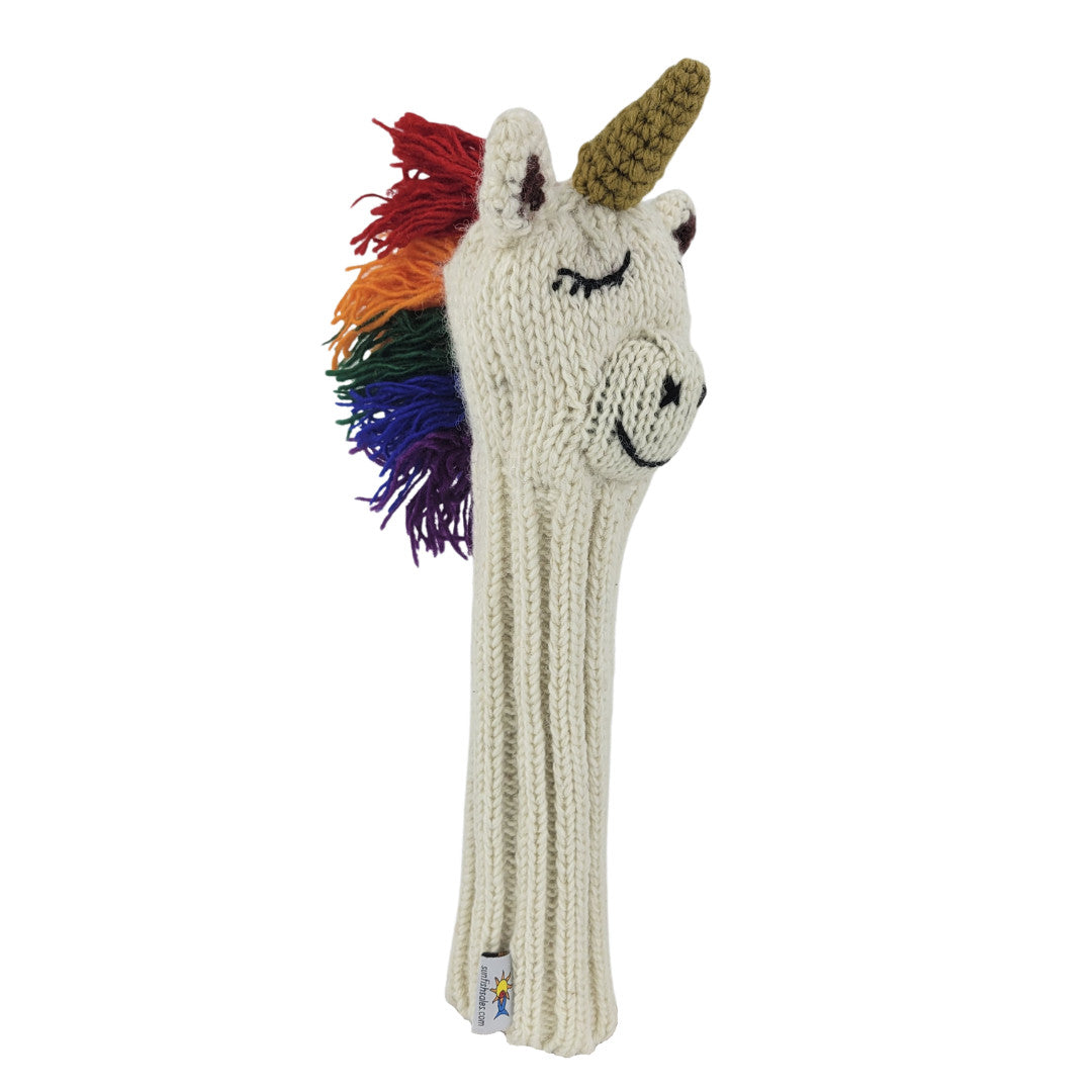 Golf Alignment Stick Cover Wool Animal Knit Golf Accessory Multiple Styles