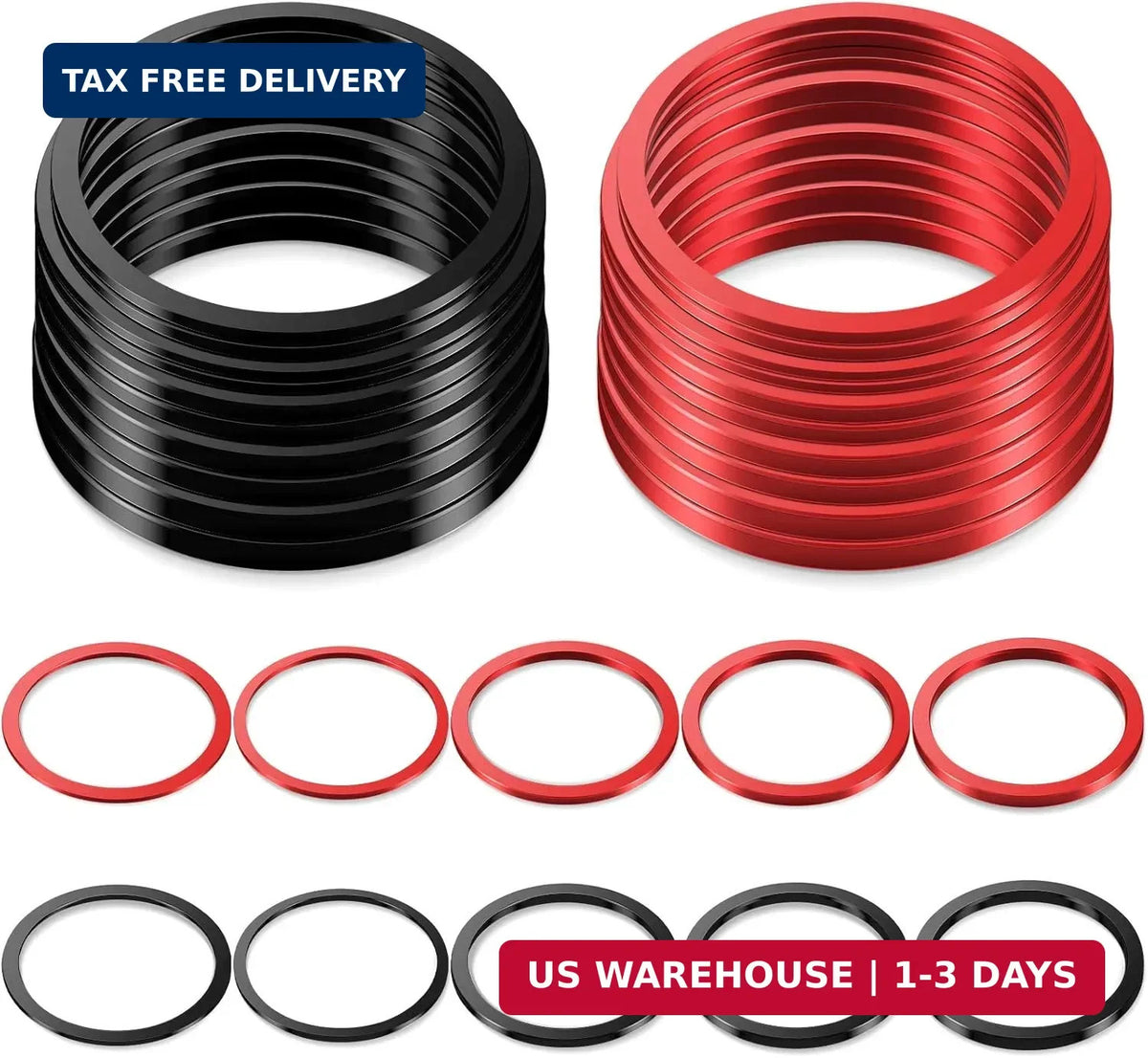 Bike Bottom Bracket Spacer Set for 7-11 Speed Cassette Aluminum 20 Pieces