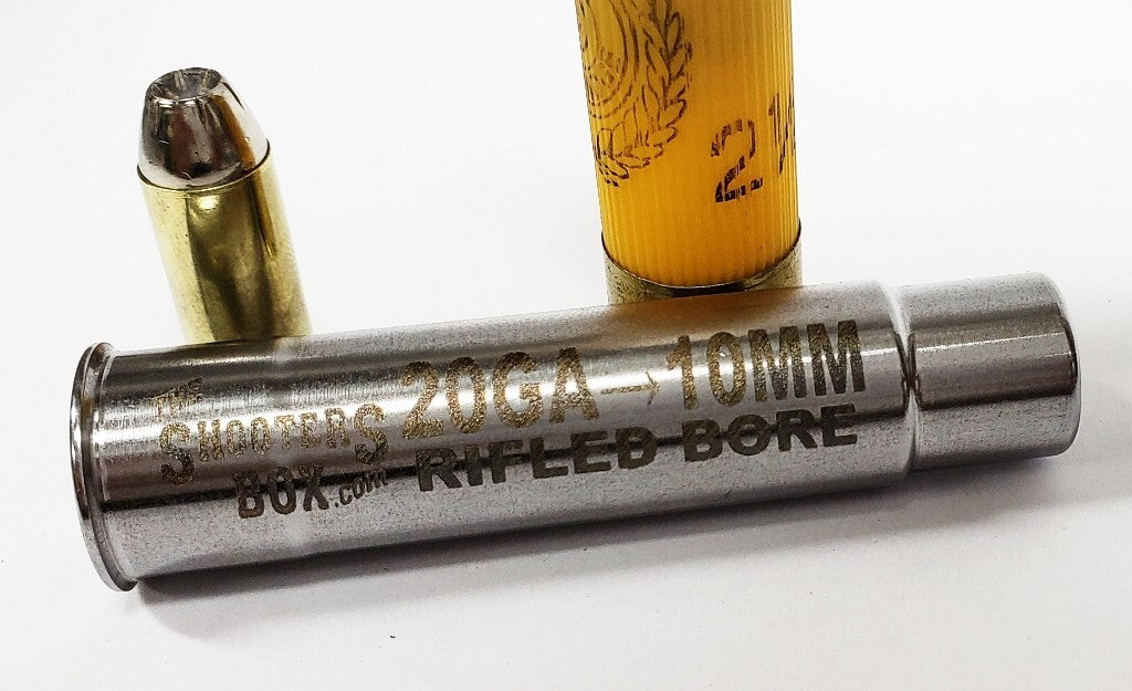 20GA to 10mm Rifled Shotgun Adapter - Stainless Steel Chamber Reducer
