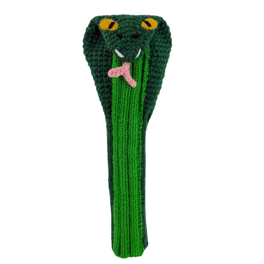 Knit Wool Golf Headcover Snake Driver Protection Up to 460cc - Handcrafted