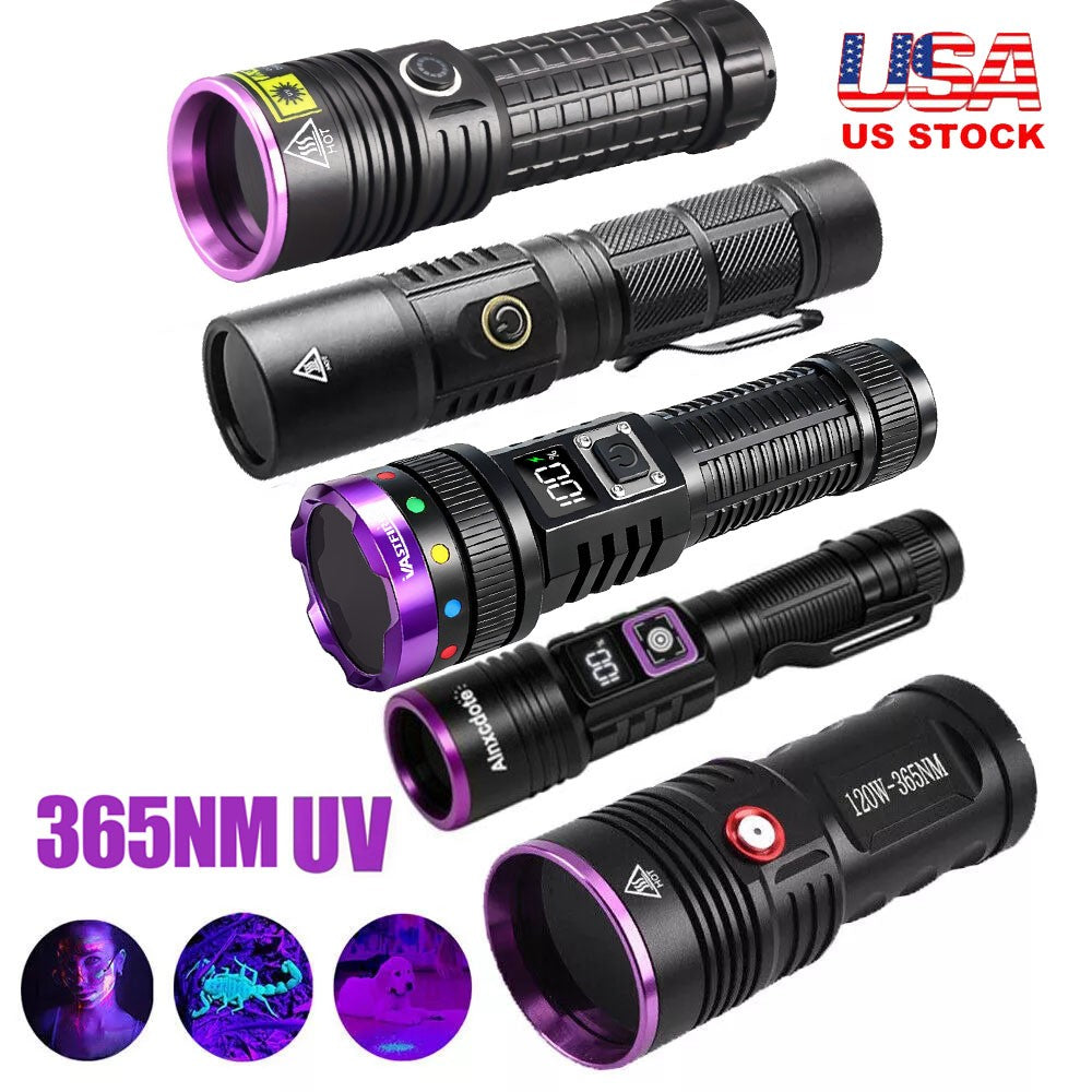UV Flashlight Torch for Pet Stain Detection Rechargeable UV Light