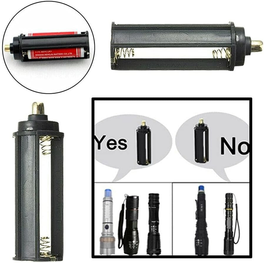 Battery Holder Case Adapter for 18650 and AAA Batteries - Pack of 2