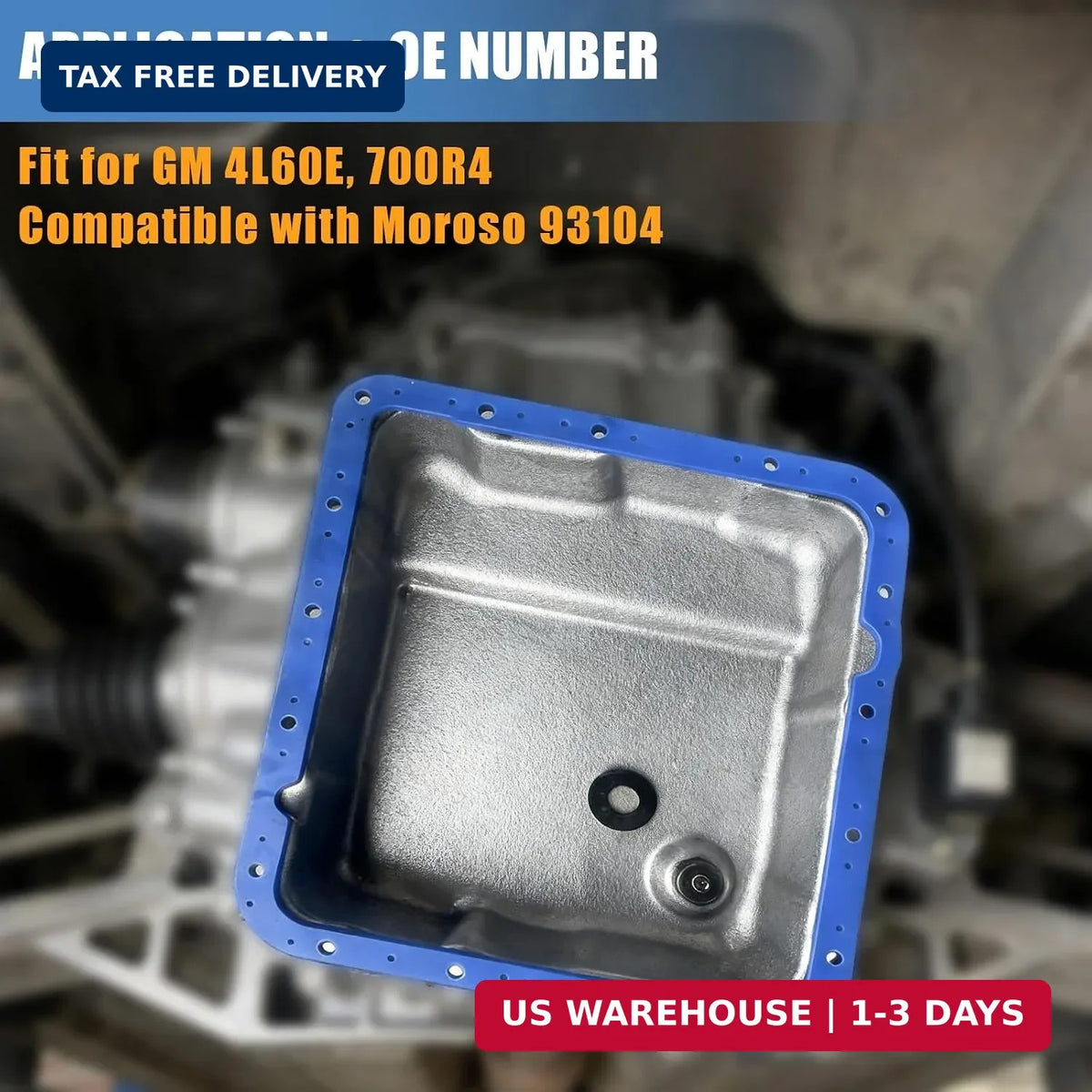 Transmission Oil Pan Gasket Steel Core Rubber Replacement for GM 4L60E 700R4