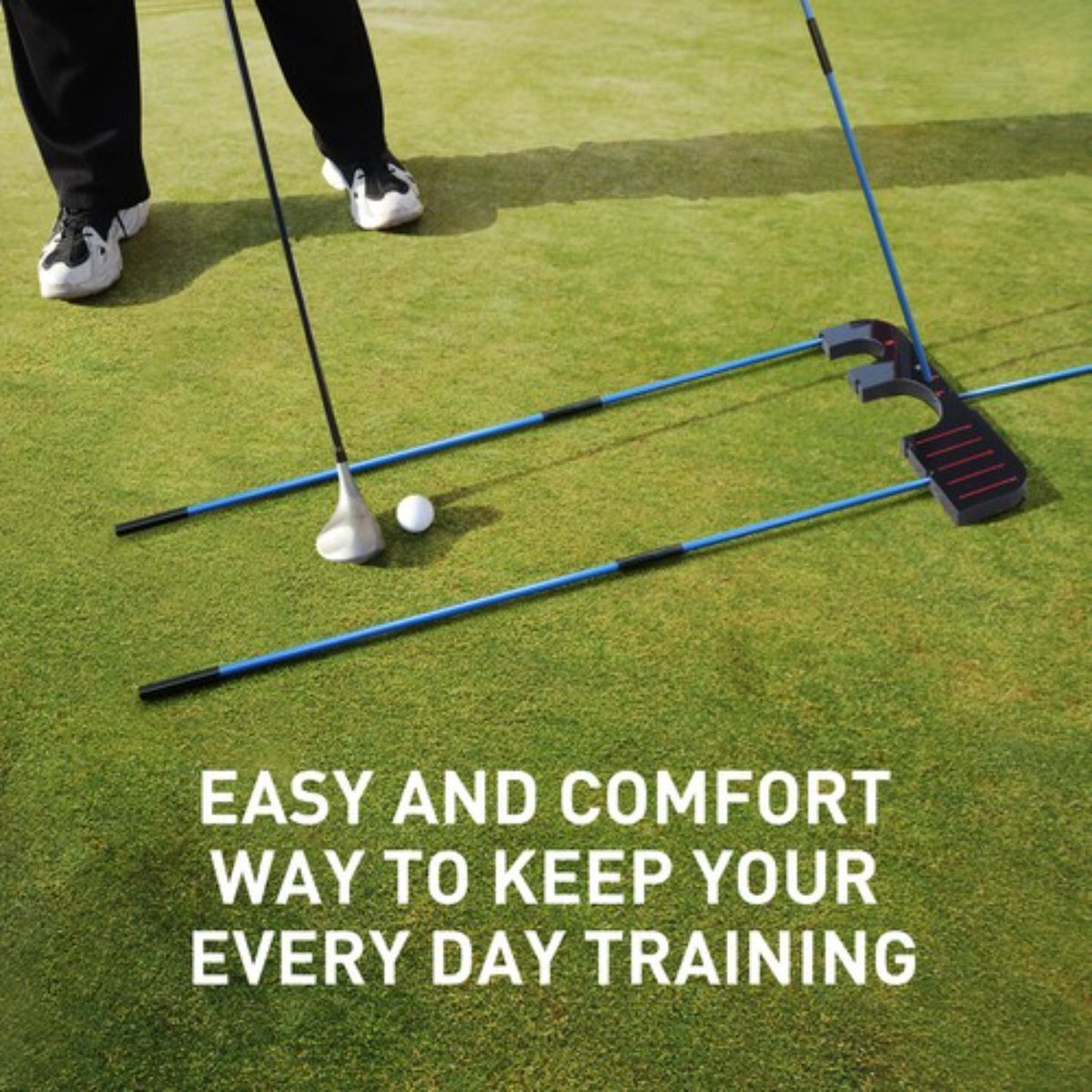 Golf Alignment Sticks & Swing Plane Trainer Set - Practice Aid for Better Aim
