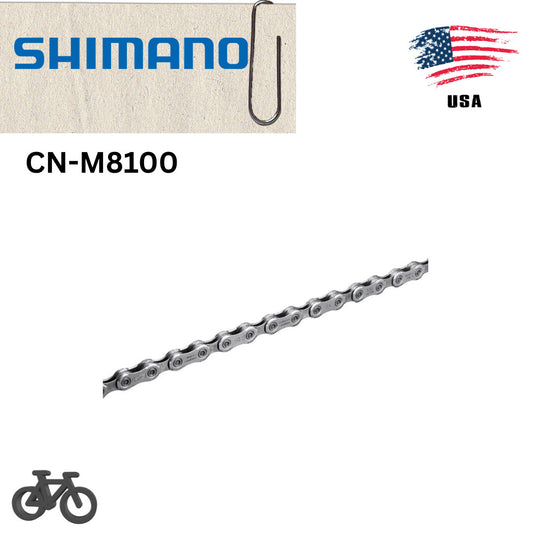 12-Speed Bicycle Chain with Quick Link - Shimano XT CN-M8100 MTB Chain 122 Links