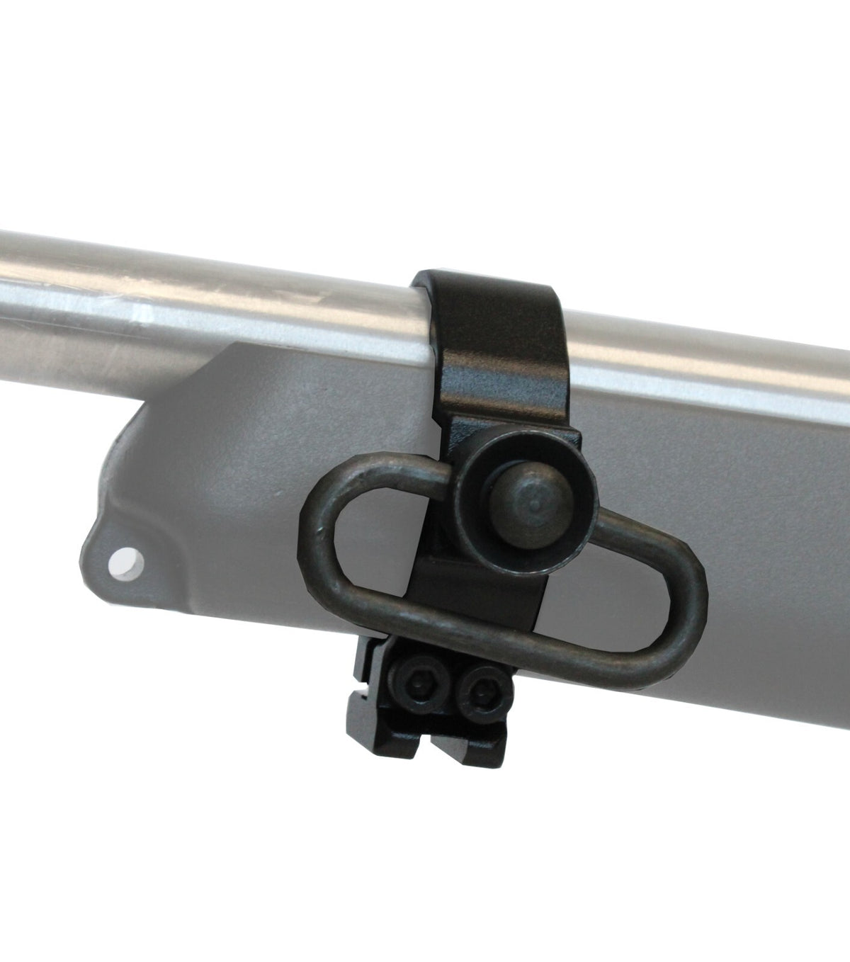 Black Anodized Aluminum Ruger 10/22 Barrel Band with Sling Swivel & Rail