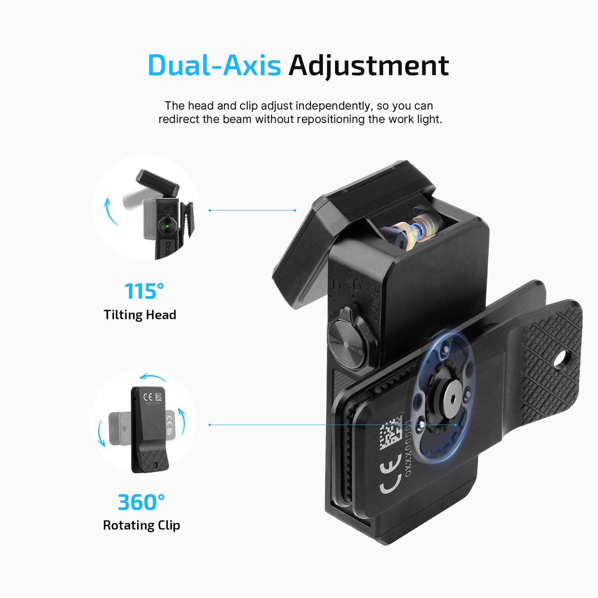 Olight Oclip 2 Ultra Premium Onyx Black Clip Flashlight with Charging Dock and Multi-Beam Options