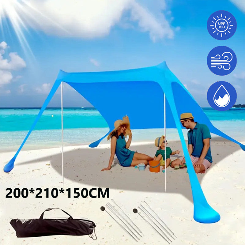 Portable Beach Tent Sun Shade Canopy UPF 50+ with Sandbags, Lightweight Outdoor Shelter