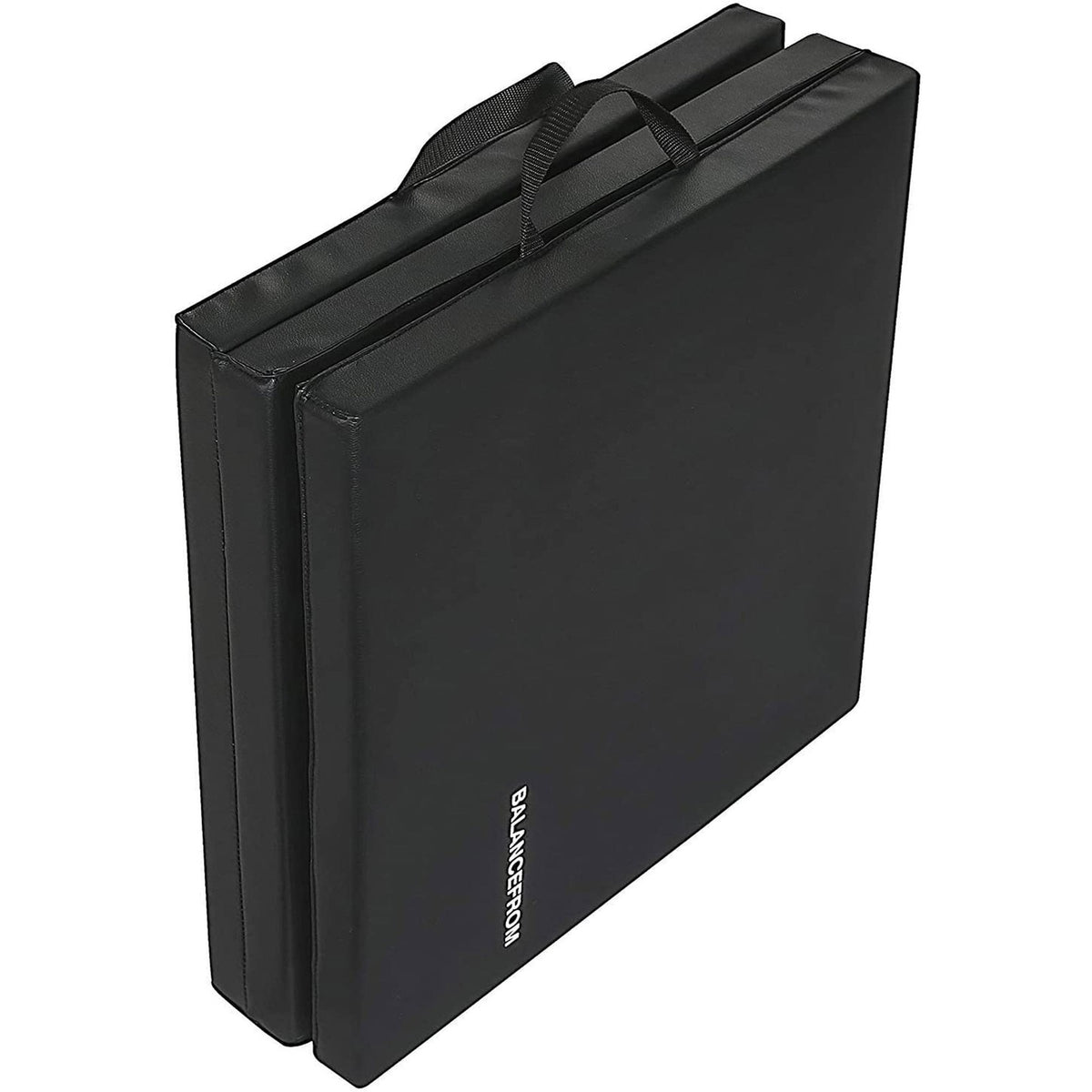 6x2ft Folding Exercise Mat 3-Panel Workout Floor Mat - Black 2 Pack